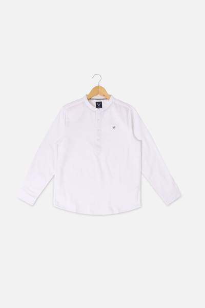 Allen Solly Boys Solid Casual White Shirt