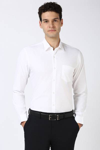 PETER ENGLAND Men Solid Formal White Shirt