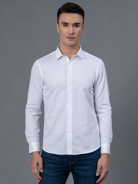 RED TAPE Men Solid Casual White Shirt