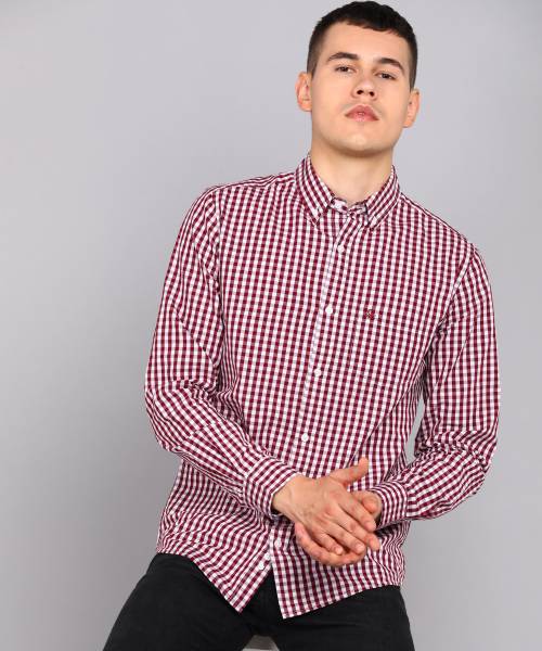 United colors of benetton men's hot sale checkered slim fit casual shirt