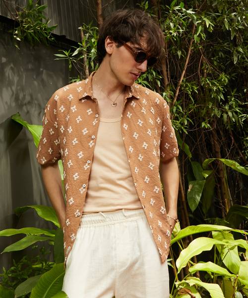 CAMPUS SUTRA Men Printed Casual Brown Shirt