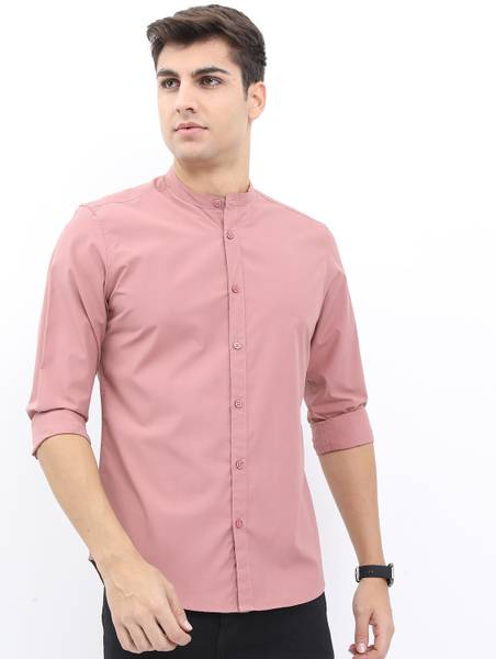 KETCH Men Solid Casual Pink Shirt