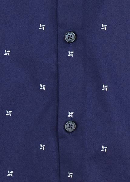 Allen Solly Men Solid Casual Blue Shirt