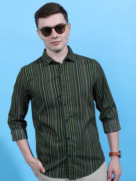 HIGHLANDER Men Striped Casual Multicolor Shirt