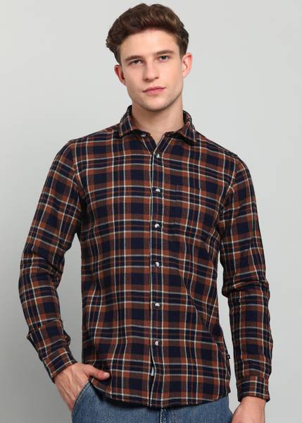 INTEGRITI Men Checkered Casual Multicolor Shirt