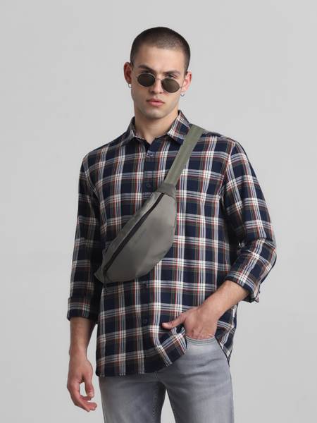 JACK & JONES Men Checkered Casual Multicolor Shirt
