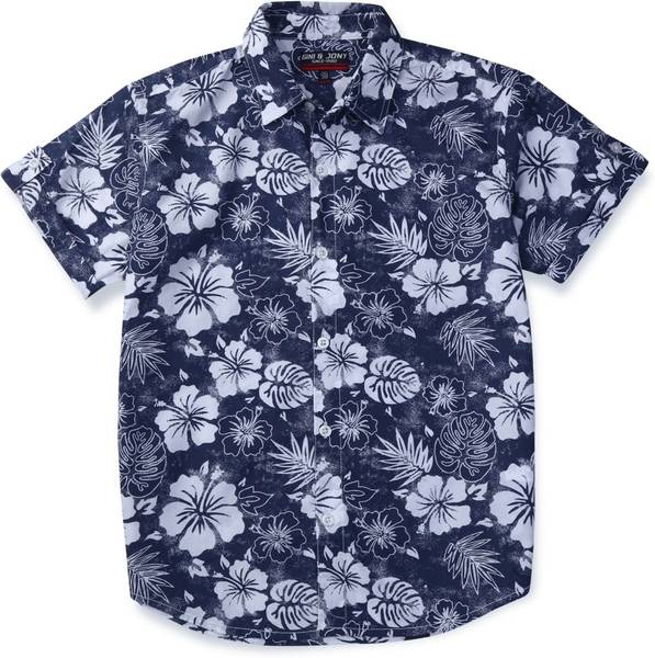 GINI JONY Baby Boys Printed Casual Blue Shirt Price History