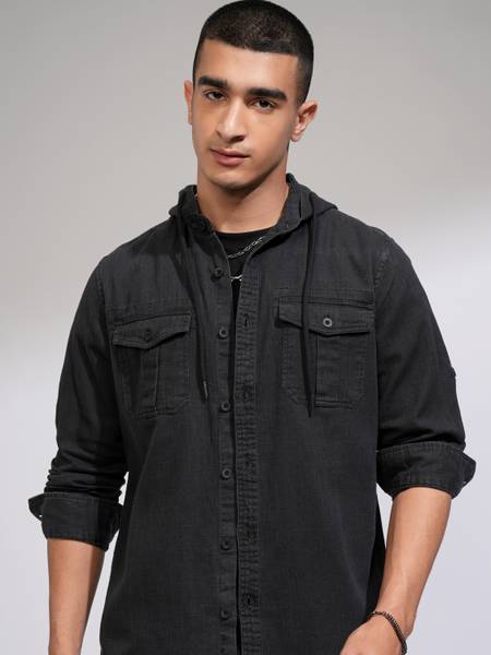 HIGHLANDER Men Self Design Casual Multicolor Shirt