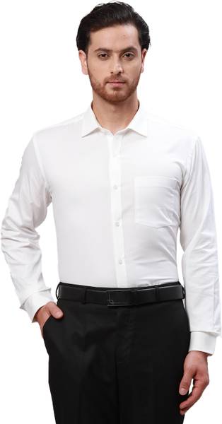 PARK AVENUE Men Solid Formal White Shirt