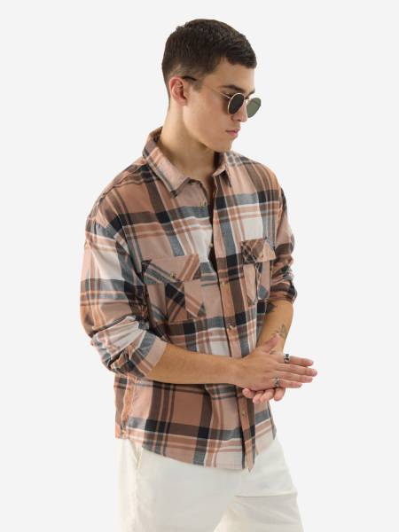 The Souled Store Men Checkered Casual Multicolor Shirt