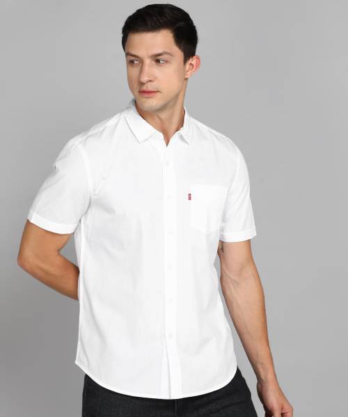 LEVI'S Men Solid Casual White Shirt