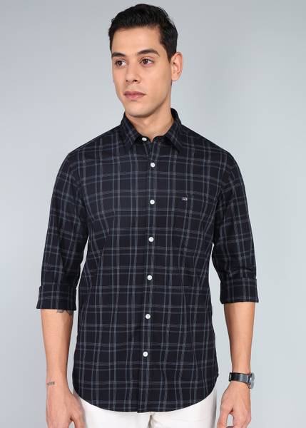 Arrow Sport Men Checkered Casual Blue Shirt