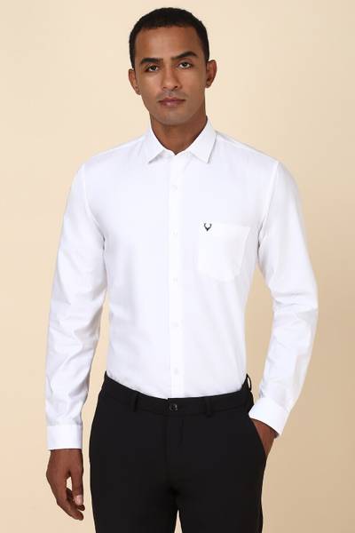 Allen Solly Men Solid Formal White Shirt