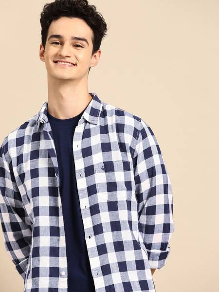 United colors of benetton men's checkered casual shirt 2025