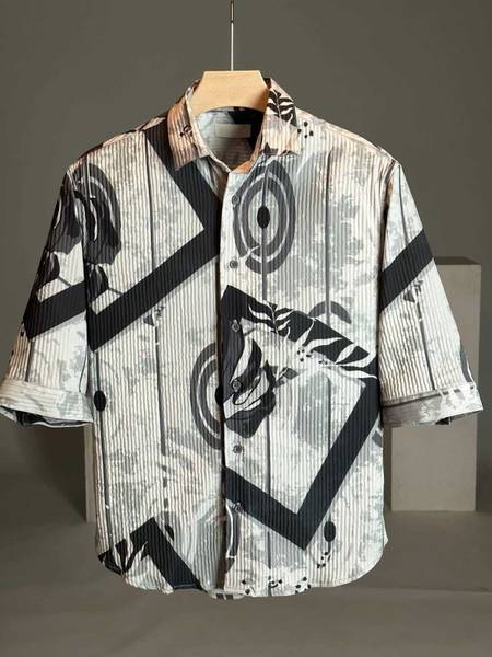 NTIFIC Men Printed Casual Multicolor Shirt