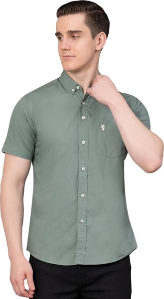 RED TAPE Men Solid Casual Green Shirt