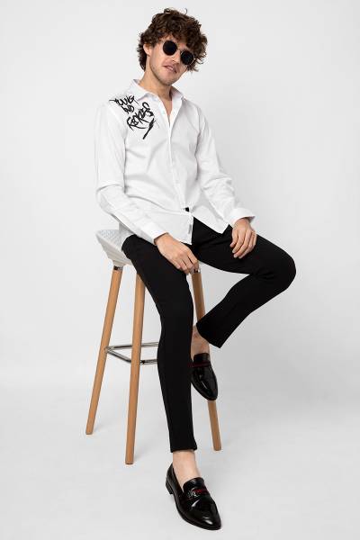 Snitch Women Solid Casual White Shirt