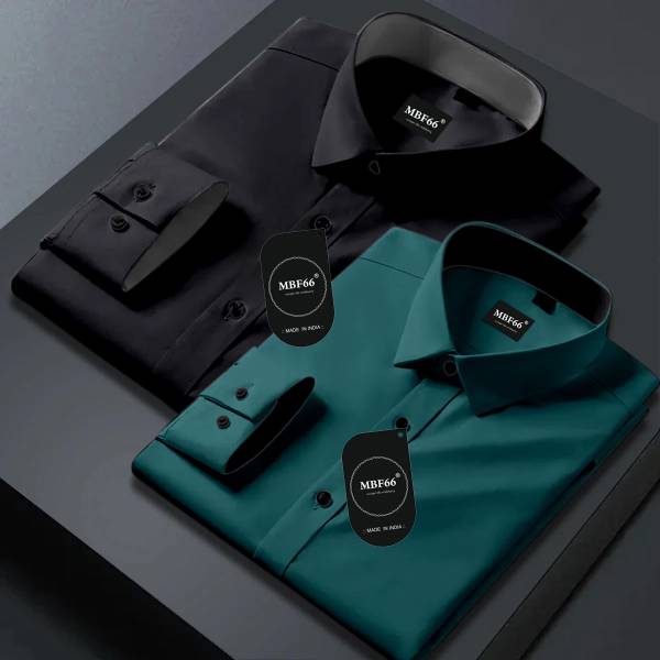 MBF66 Men Solid Casual Multicolor Shirt