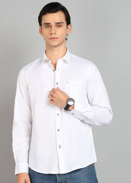 KILLER Men Printed Casual White Shirt