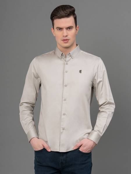 RED TAPE Men Solid Casual Beige Shirt