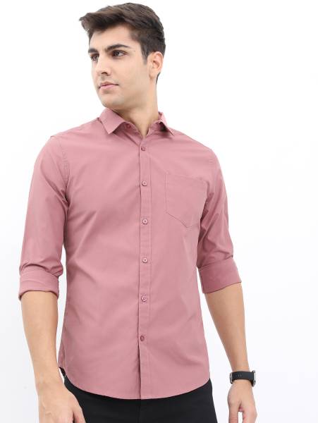 KETCH Men Solid Casual Pink Shirt