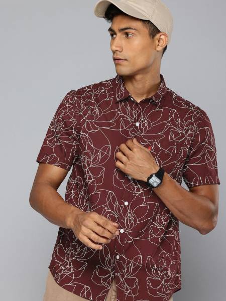 LEVI'S Men Printed Casual Red Shirt