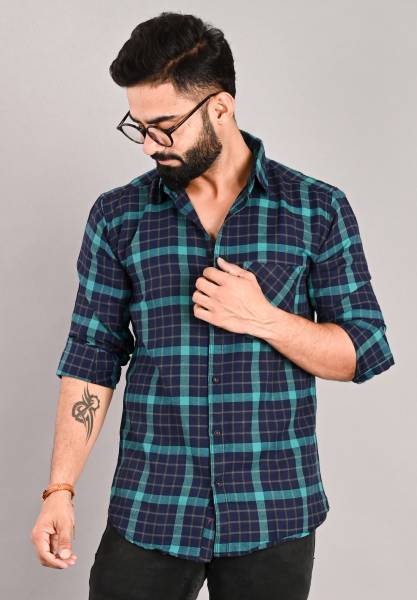 FUBAR Men Checkered Casual Multicolor Shirt