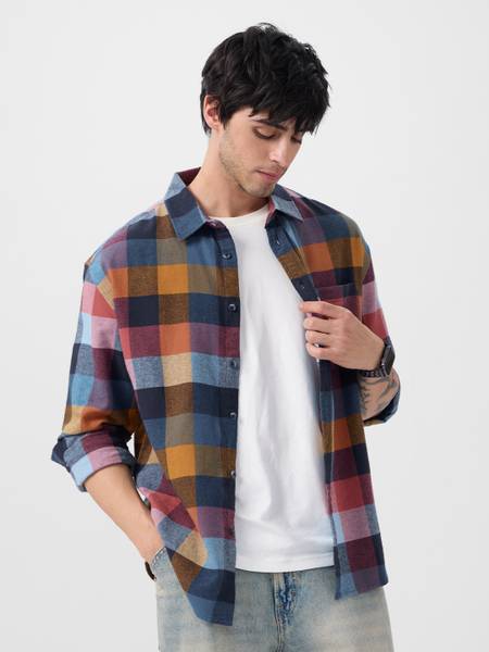The Souled Store Men Checkered Casual Multicolor Shirt