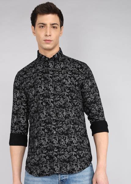 Arrow Sport Men Printed Casual Black Shirt