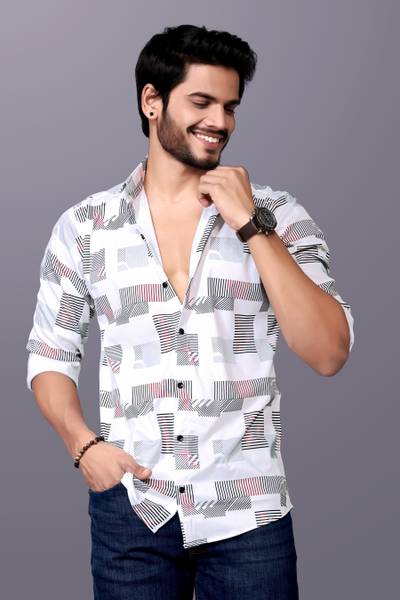 Varidashi Men Printed Casual Multicolor Shirt