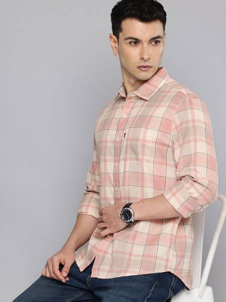 LEVI'S Men Checkered Casual Multicolor Shirt