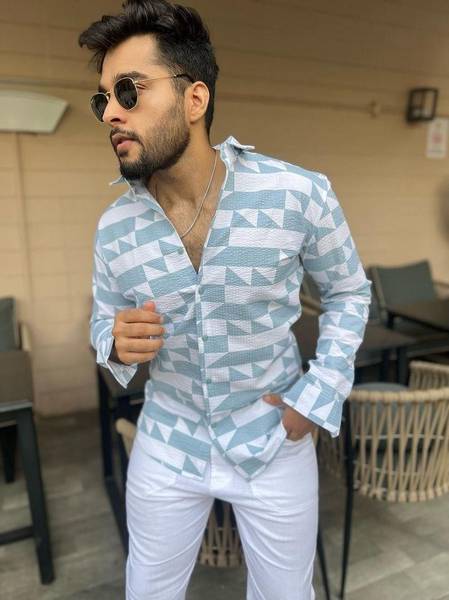 JACKBELLA Men Striped Casual Multicolor Shirt