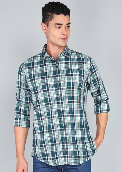 VAN HEUSEN SPORT Men Checkered Casual White Shirt
