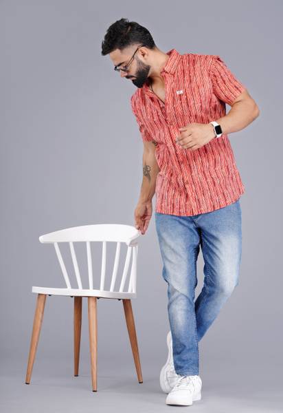 Sanganer Export Men Printed Casual Multicolor Shirt