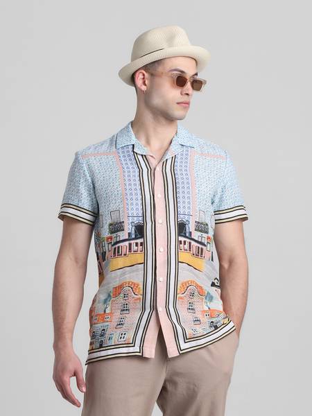 JACK & JONES Men Printed Casual Multicolor Shirt