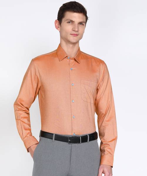 PETER ENGLAND Men Solid Formal Brown Shirt