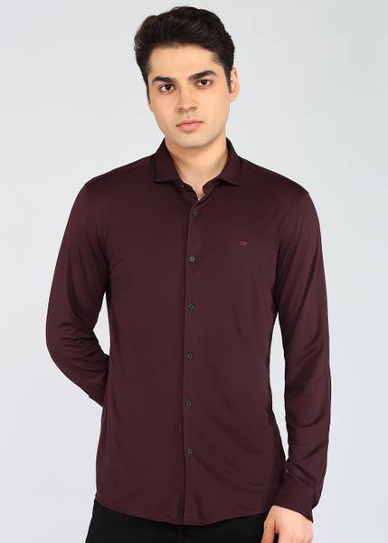 PETER ENGLAND Men Solid Casual Red Shirt