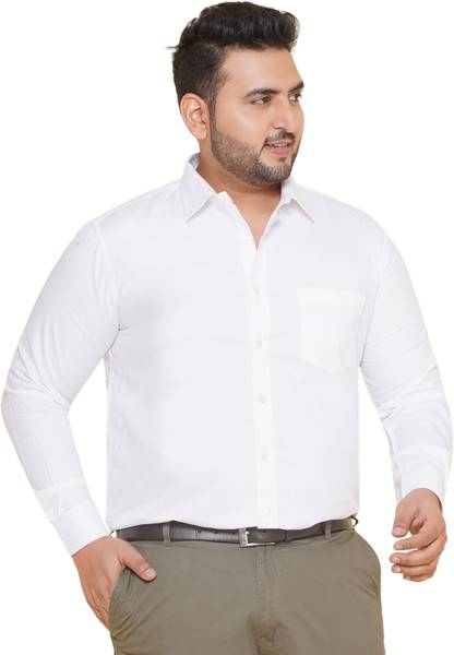 Reso Men Solid Formal White Shirt