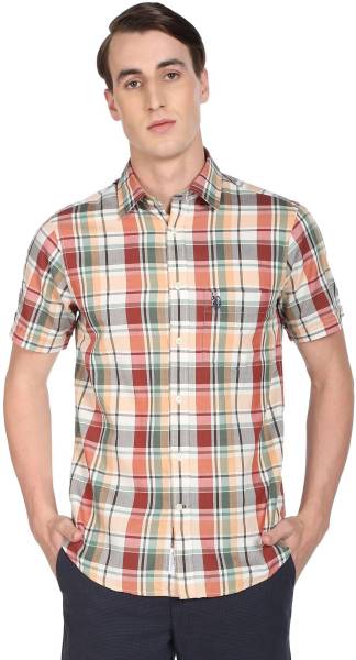 U.S. POLO ASSN. Men Checkered Casual Multicolor Shirt