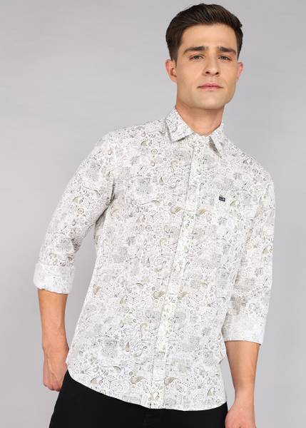 Arrow Sport Men Printed Casual White Shirt