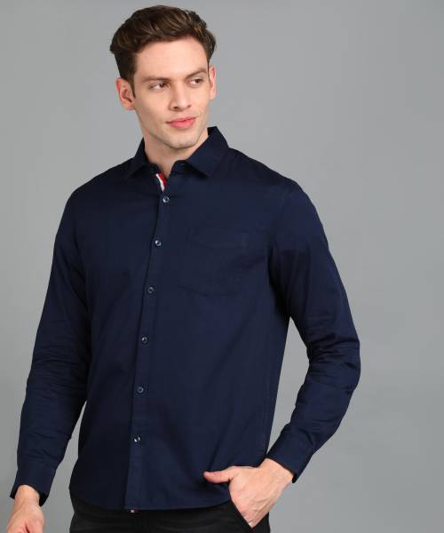 Urbano Fashion Men Self Design Casual Blue Shirt