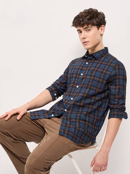 THE BEAR HOUSE Men Checkered Casual Multicolor Shirt