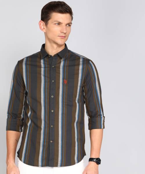 U.S. Polo Assn. Denim Co. Men Striped Casual Multicolor Shirt