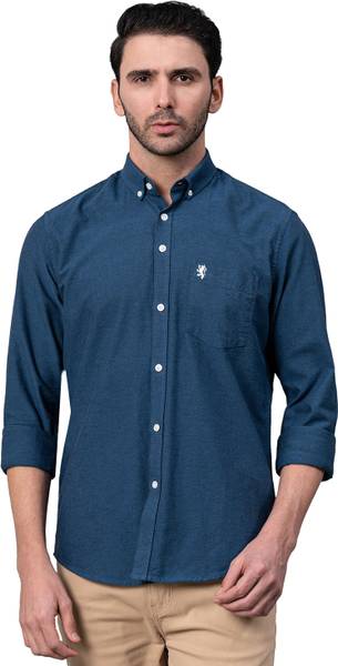 RED TAPE Men Solid Casual Dark Blue Shirt