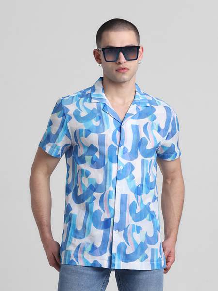 JACK & JONES Men Printed Casual Multicolor Shirt