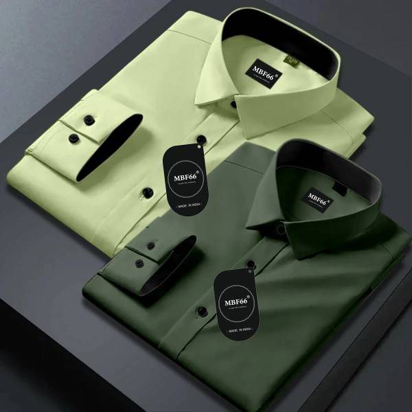 MBF66 Men Solid Casual Multicolor Shirt