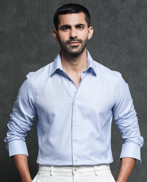 RARE RABBIT Men Solid Casual Blue Shirt