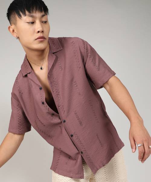 CAMPUS SUTRA Men Printed Casual Brown Shirt