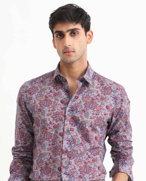 RARE RABBIT Men Printed Casual Multicolor Shirt