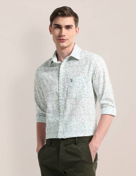 U.S. POLO ASSN. Men Solid Casual Multicolor Shirt